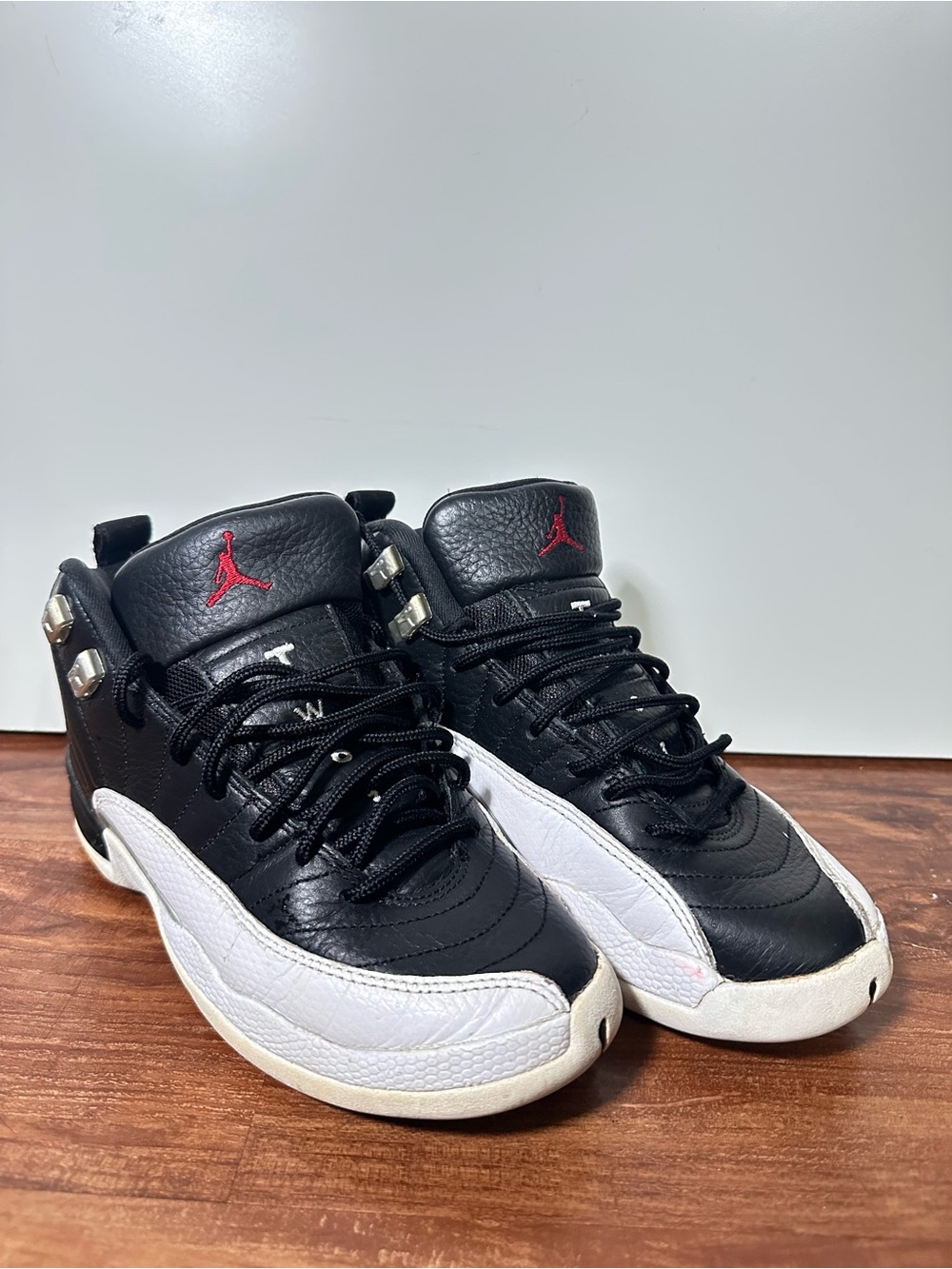Air Jordan 12 Retro GS Playoffs Black White 153265-006 Size 4.5Y/Women 6